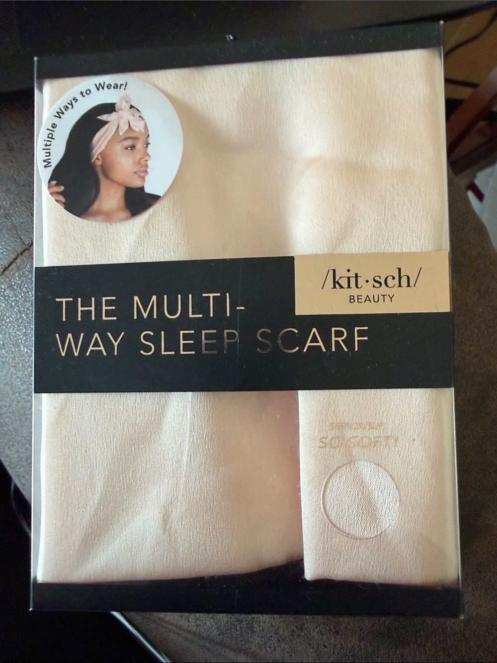 Kitsch Multi-Way Sleep Scarf in Pale Pink